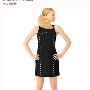 KATE SPADE SATURDAY BLACK STUD SHIFT DRESS